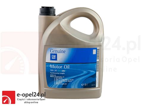 Olej silnikowy 5w30 GM Dexos II Opel 5L | e-opel24.pl