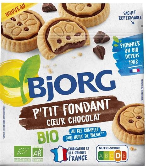 Biscuit Pt it fondant cœur chocolat bio au blé complet sans huile de