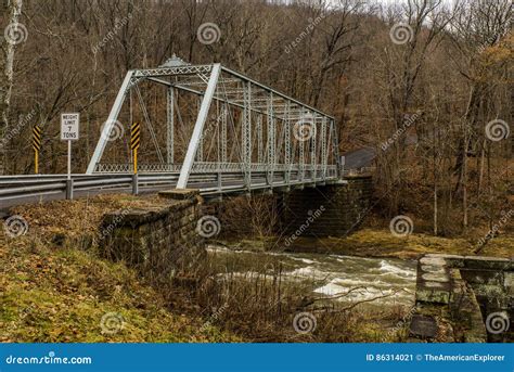 Rural Historic Bridge Fredericktown Ohio Stock Image Image Of