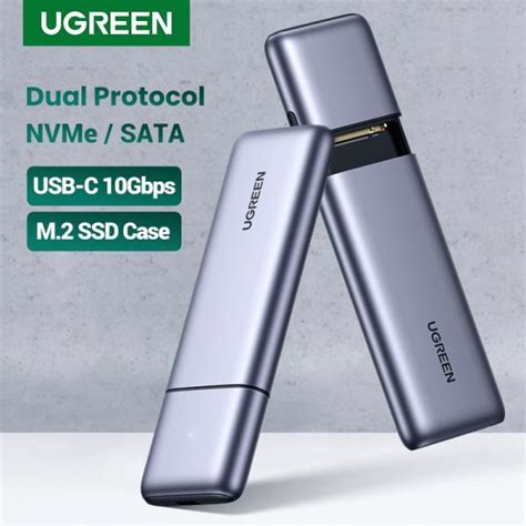 UGREEN M2 SSD Case NVME Enclosure M.2 to USB Type C 3.1 SSD Adapter ...