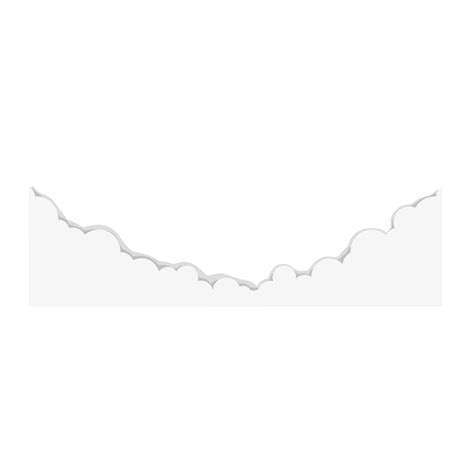 Cloud border with shadow 23367165 PNG