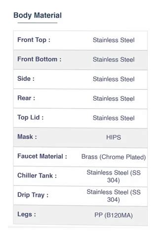 USHA SS HNC TRIWATER HOT COLD N NORMAL Storage Capacity L Cooling Capacity L Hr At