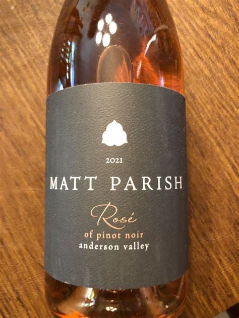 2021 Matt Parish Rosé of Pinot Noir USA California North Coast