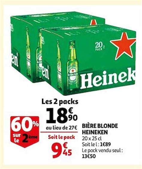 Promo Bi Re Blonde Heineken Chez Auchan Icatalogue Fr