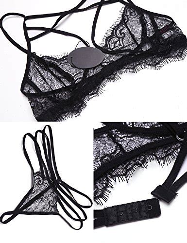 ADOME Reizvolle Erotik Dessous set Transparent Spitze Reizwäsche Lingerie Babydoll Nachtwäsche