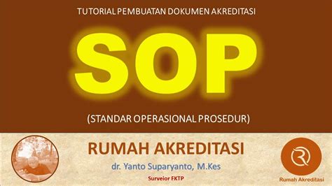 Tutorial Pembuatan Sop Standar Operasional Prosedur Youtube