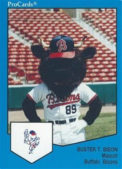 Buster T. Bison, Buffalo Bisons mascot; AAA International League (1989 ...