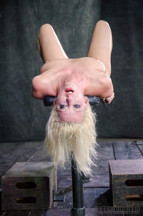 Blonde Slave Cherry Torn Bound With Leather For Footjob Forced Deepthroat CoedCherry