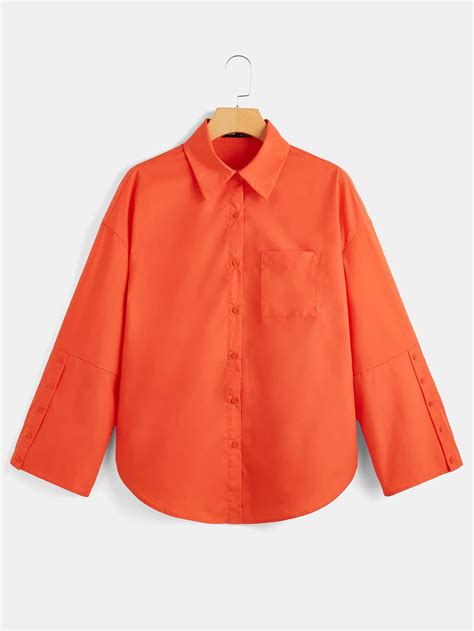 Stylish Orange Drop Shoulder Shirt