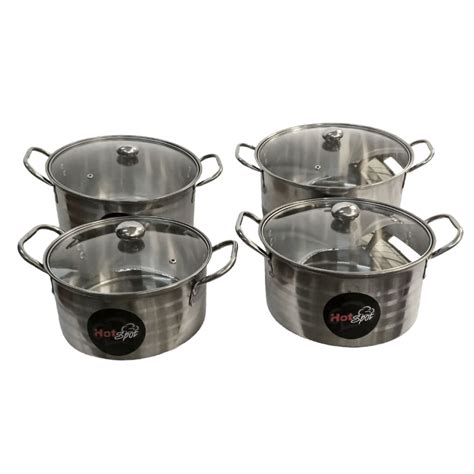 Bater A De Ollas Color Plata Hot Spot Shallow Tapa Cristal Z Coppel