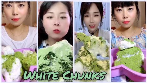 Asmrheavy Matcha Powder Ice White Ice Eating Soft Ice Hcrunchy Chunk Bites V Good Crunchy