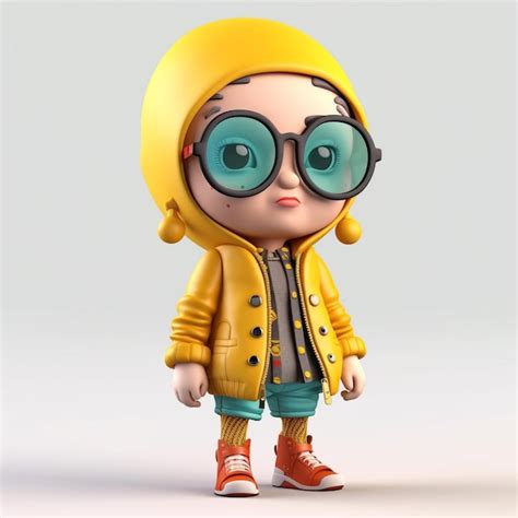 Premium Ai Image Cartoon Character 3d Model