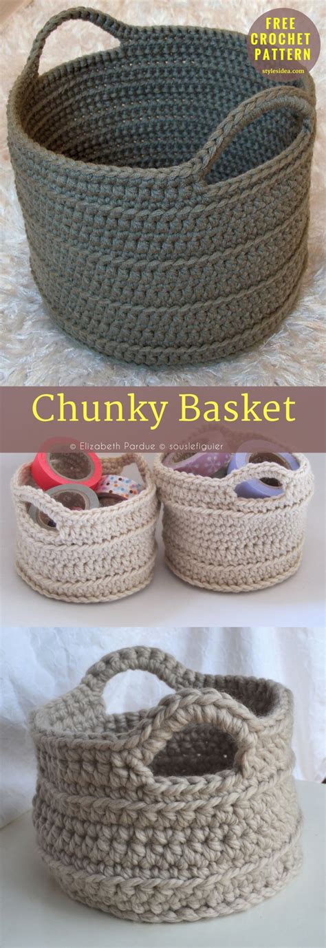 Bulky Yarn Crochet Basket Pattern Ovie Media