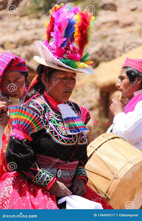 Peruvian Woman In Traditional Clothing Editorial Photography Image Of