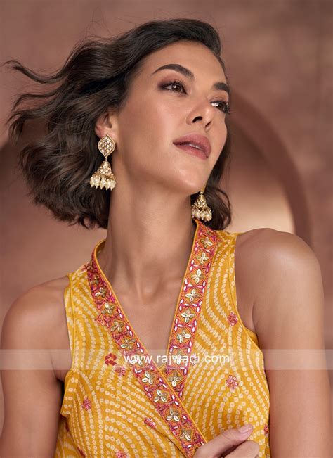 Yellow Party Wear Lehenga Choli With Jacket