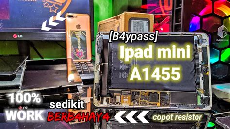 Bypass Icloud Ipad Mini A1455 Ios 9 3 5 Metode Copot Resistor 100 Berhasil Youtube