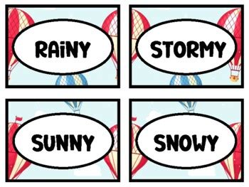 Hot Air Balloons Classroom Calendar Set By Swati Sharma Tpt