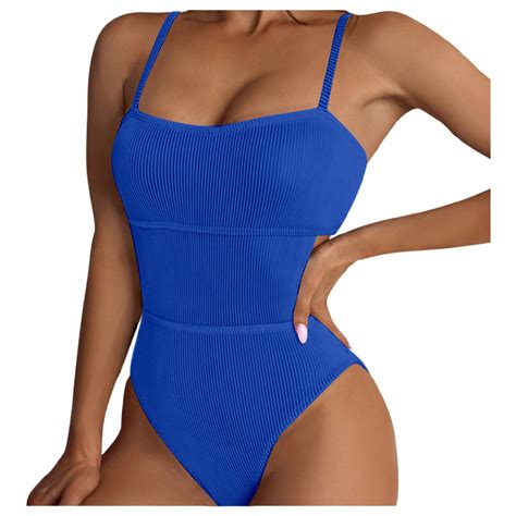 CAIVO Womens Summer Large Beach Solid Color Bikini Swimsuit Fashion