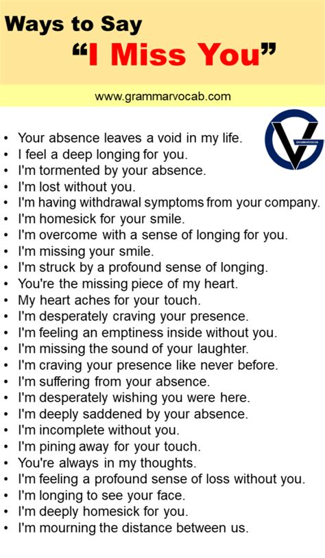 O Que Significa I Miss You - Other Ways to Say I Miss You: Romantic, Funny, & Cute - GrammarVocab