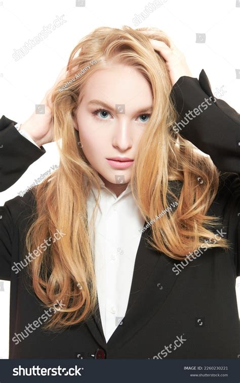 Portrait Beautiful Blonde Girl Fashion Model Stock Photo Shutterstock