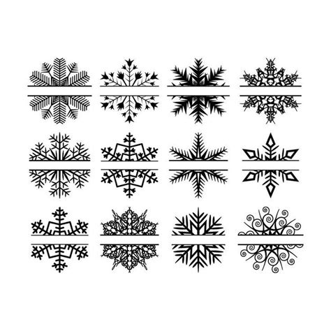 Beautiful Snowflake Svg Split Monogram Svg Mandala Bundle Mandalas