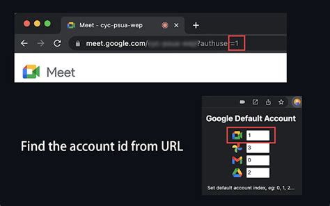 how to make a google account a default