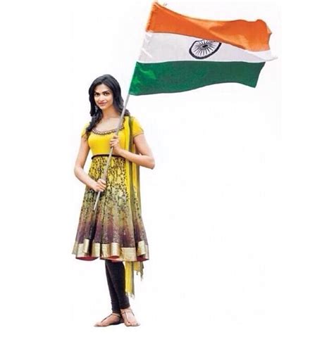 Deepika With The India Flag Deepika Padukone Independence Day India