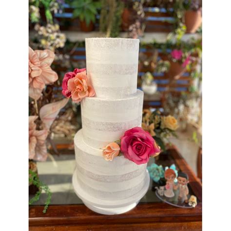 Bolo Cenogr Fico Fake Semi Naked Cake Para Casamento Bodas