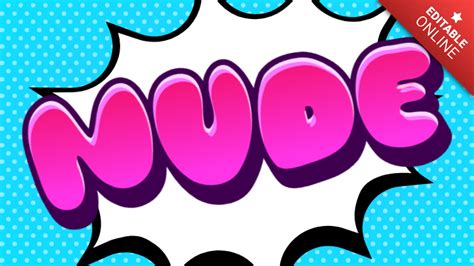 Nude Speech Bubbles Comics Text Effect Generator
