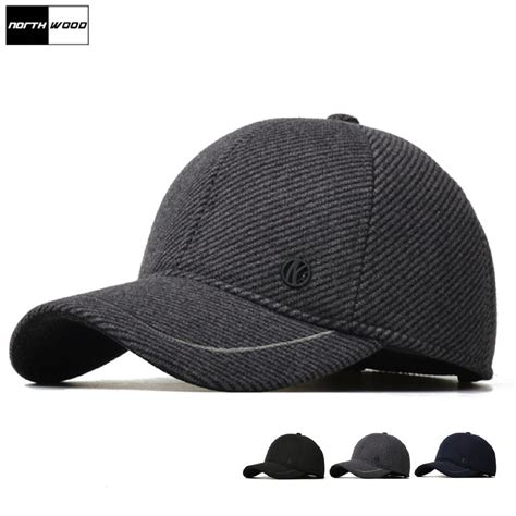 Купить Зимние бейсболки NORTHWOOD для мужчин с защитой ушей, теплые ...