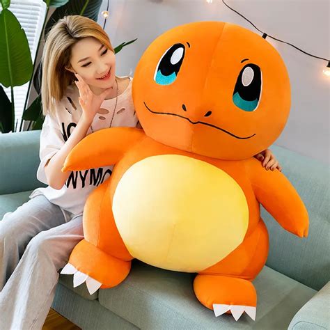 Mu Eco De Peluche De Pok Mon Charmander Bonito Y Suave Almohada Para