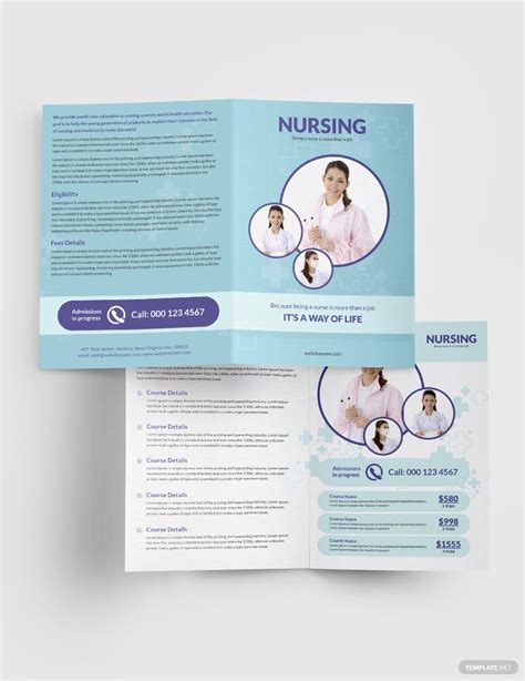 Free Free Nursing Brochure And Examples Templates Download In Word