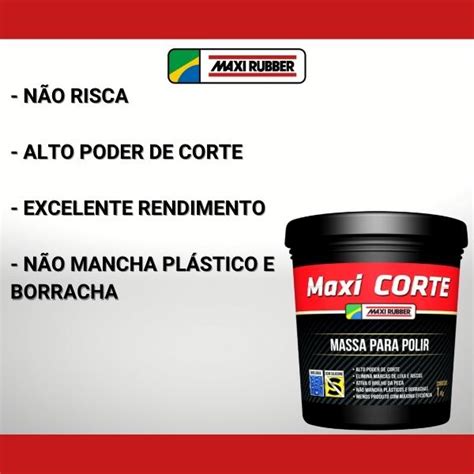 Massa De Polimento Automotivo Corte Maxi Rubber Base Água 1kg Yamase