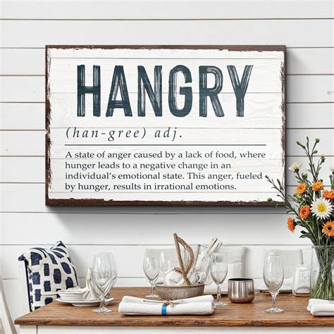 Hangry Kitchen Sign II | Tailored Canvases
