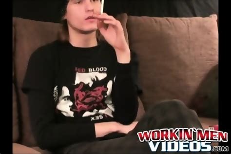 Skinny Amateur Strokes His Big Cock Before Solo Cumshot