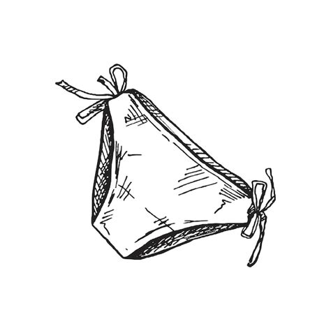 Esbozo Dibujado A Mano De Un Bikini De Traje De Ba O Femenino Aislado Sobre Un Fondo Blanco