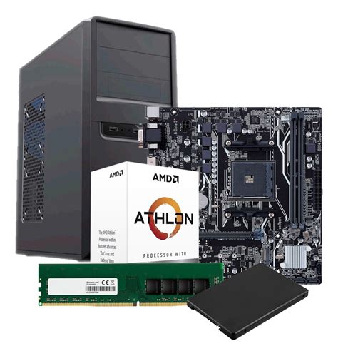 Pc Gamer Amd Athlon G Gb Ram Disco Ssd Gb Gabinete Kit