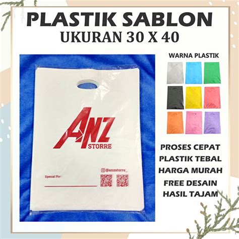 Jual Plastik Sablon Custom Plong Hd X Free Desain Kemasan Kresek