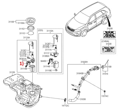 Датчик уровня топлива Киа Соренто - АвтоКорея52