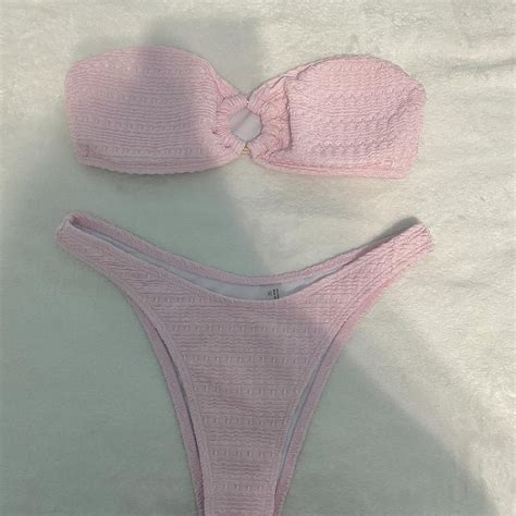 Pink Bikini Trio Bundle Leopard Print Bikinis Depop