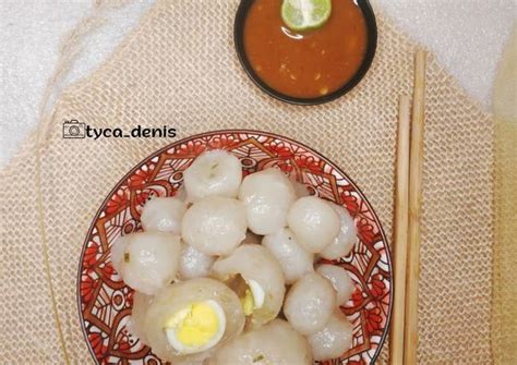 Resep Cilok Isi Telur Puyuh Dgn Sambal Kacang Petis Madura Oleh Bunda