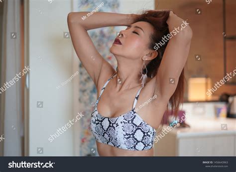 Beautiful Sexy Woman Bikini Posing Room Stock Photo 1456643963 Shutterstock