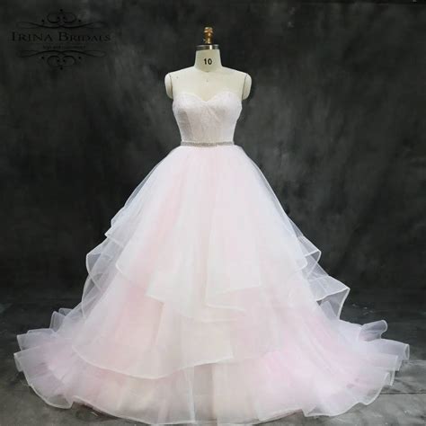 Bruidsjurken Strapless Lace Two Tones Mixed Color Pleated Wedding Dress