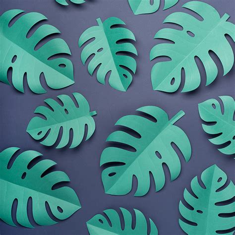 Tropical Leaf Template Printable
