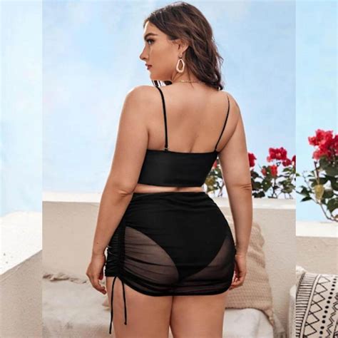 Black S Beach Curvy Bandeau Bikini Black Beach Babe Bikini