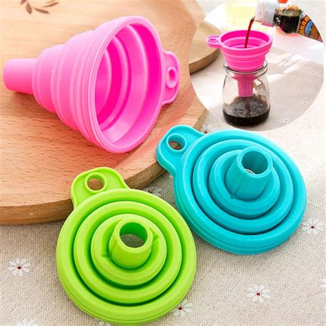 Ador Vel Mini Silicone Cozinha Casa Dobr Vel Telesc Pica Long Neck