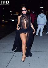 Addison Rae Sexy Seen Sowing Off Her Ass In A See Through Dress At The Met Gala After Party At