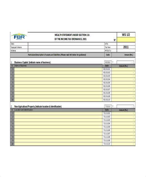 Free 19 Sample Statement Forms In Pdf Ms Excel