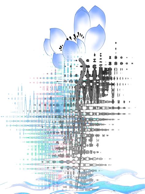 현대 심 플 파란색 연꽃 거실 장식 화 배경 잉크 텍스처 파랑 파랑 배경 일러스트 및 사진 무료 다운로드 Pngtree