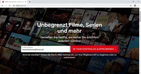 Netflix Kostenlosen Probemonat abschließen so geht s heise online